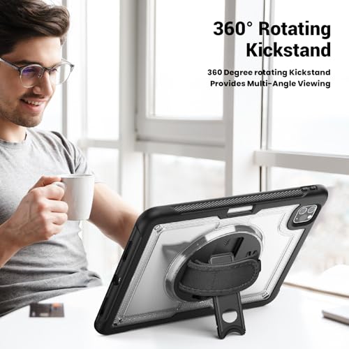 Coque iPad Pro 11 antichoc avec dragonne rotative et protège-écran - 5