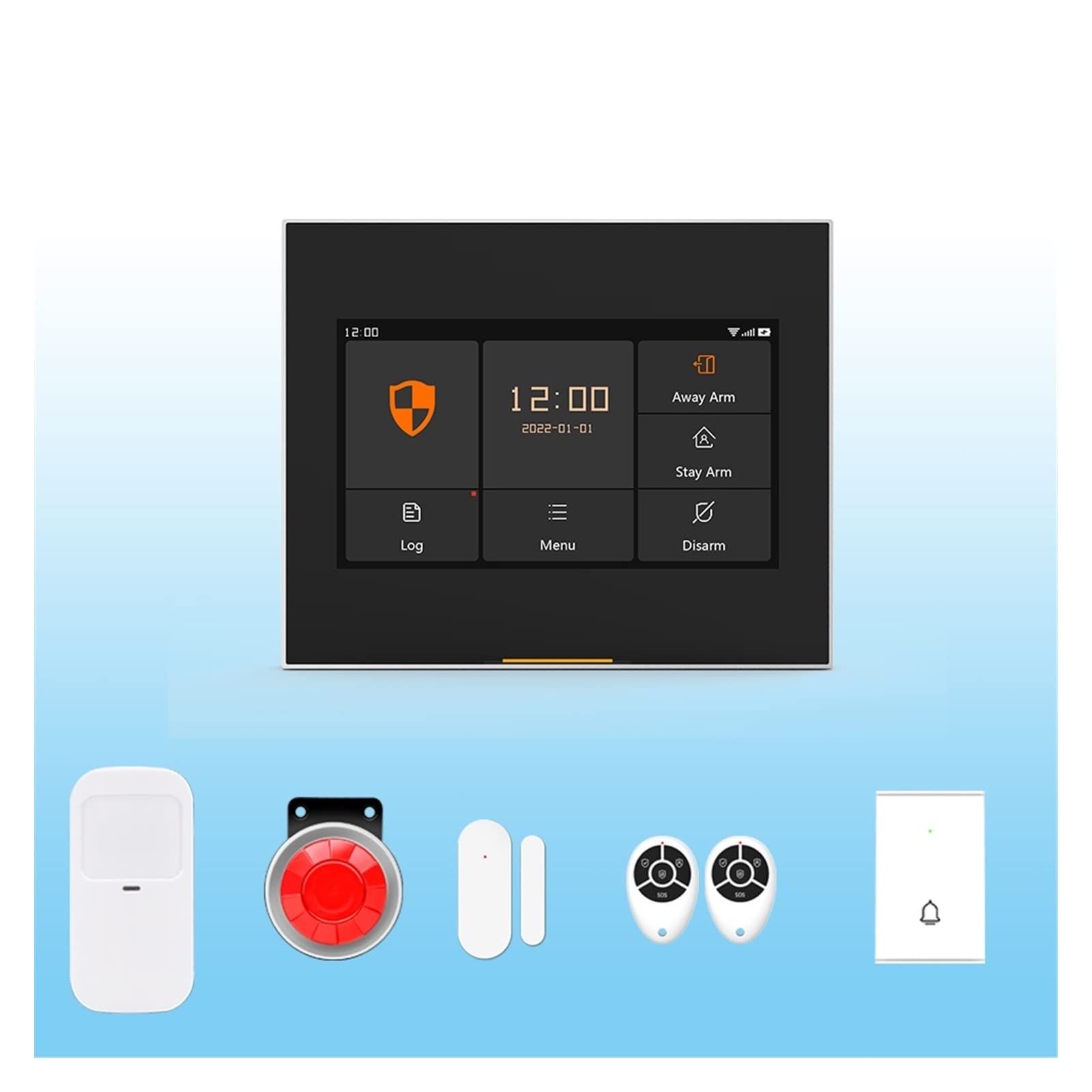 Kits del Sistema de Alarma de Seguridad del hogar Tuya Inteligente for Garaje residencial y Toque inalámbrico WiFi + GMS Apoyar la Vida de Samrt Aplicación(H501-BP)