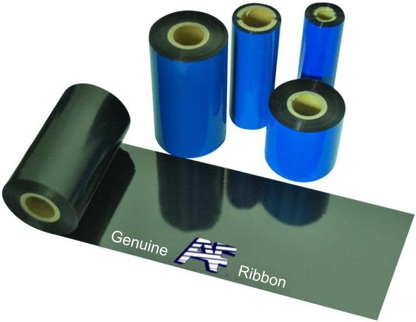 Thermal Transfer Ribbon by Accurate Films for Zebra Printer, Case of 24, 4.02" x 984' (102mm X 300m), 1" Core, Black. Multi Purpose Resin Enhanced Wax Ribbon for Label, Tag & Barcode Printing.