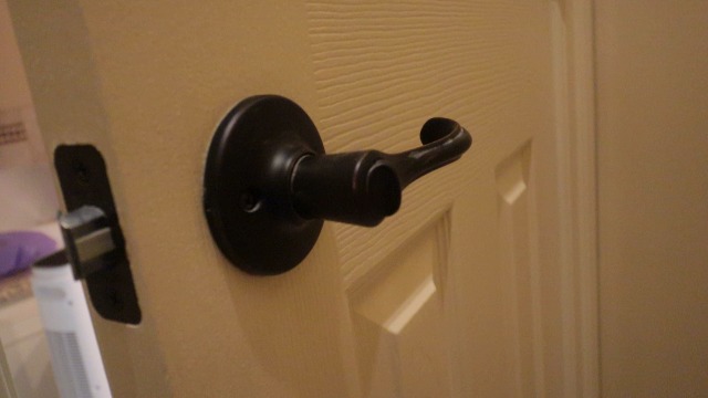 Bronze Weiser Door Handle Lever with Lock