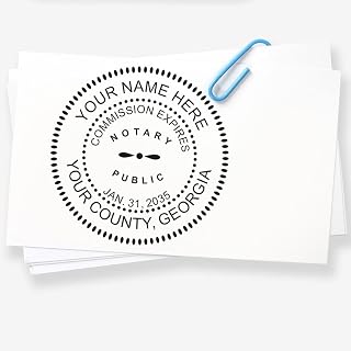Georgia Notary Stamp - Round, 1-5/8 Size, State Board Compliant for Notary Public in Georgia - Quick Drying for Efficient Notarization