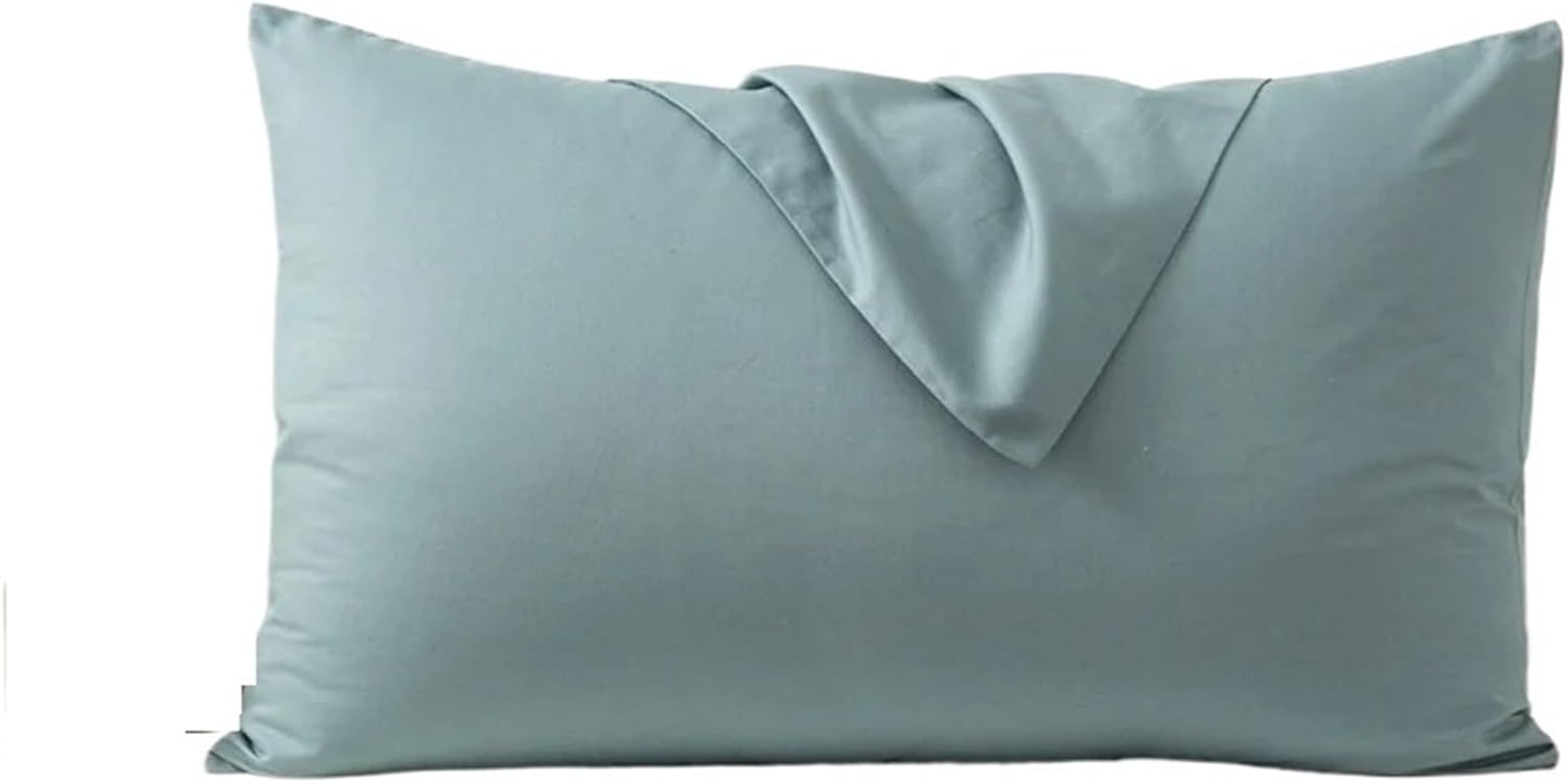Silk Pillowcase, Cotton Pillow Case Solid Color Home Hotel Bedding Pillow Cover Brief Style Pillowcase(1,50x90cm 2pcs)