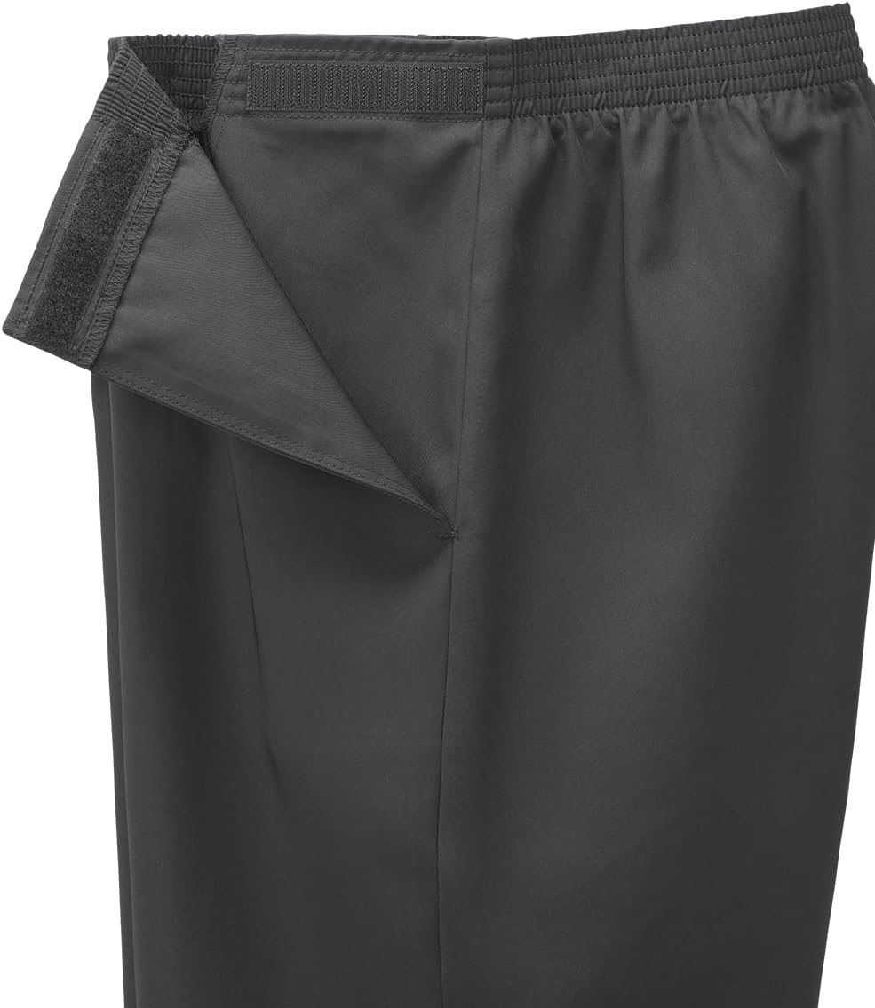 Silverts Men’s Open Side Pants Adaptive Easy Access Tearaway Pants Elastic Waist Caregiver Friendly Comfortable