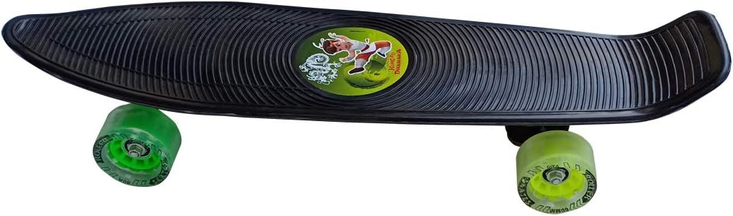 Chhota Bheem PVC Skateboard with Glow Sticker , Black