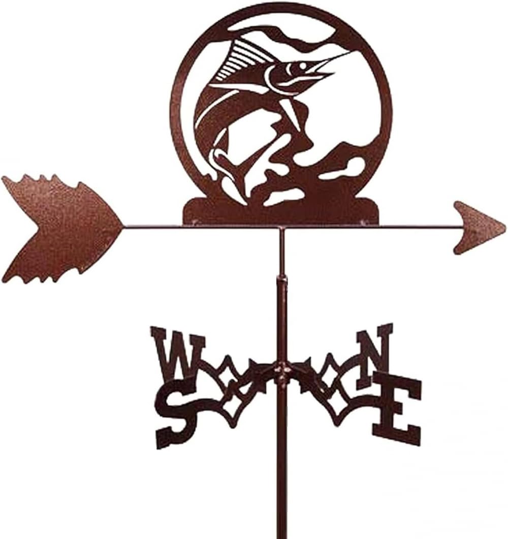 TAXXII Weather Vane, Stainless Steel for Outdoor Iron Roof Garden Yard Decoion Weathercock Wind Direction Indicator Measuring Tool