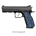G10 Grips for CZ 75 Full Size, SP-01 Shadow, Snake Scale Texture, Cool Hand Brand (Blue/Black)