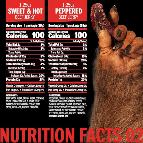 Jack Link's Spicy Beef Jerky Variety Pack Gift Basket - Assorted Jerky, Steaks, and Meat Stick & Cheese Combos - Ready to Eat Real Meat Protein Snacks - Good Source of Protein - 15 Pack - image 3