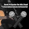 Musiin microphone replacement grille for SM58, SM58-LC, SM58S, BETA 58A, SV100, PGX24, SLX4 microphone head cover, ball head grille, pickup parts (Black 2-Pack) #3