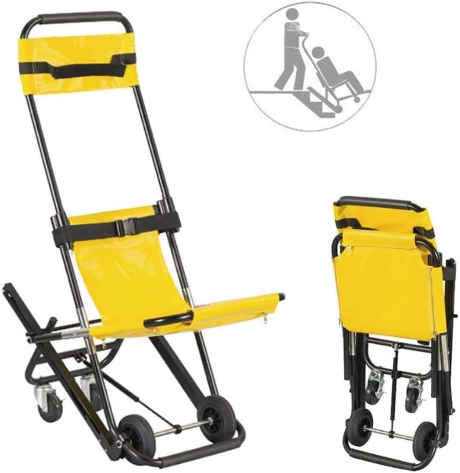 Silla de ambulancia plegable, para evacuación, ayuda a la movilidad, escaleras arriba y abajo, silla plegable para traslado de personas, para ancianos o discapacitados