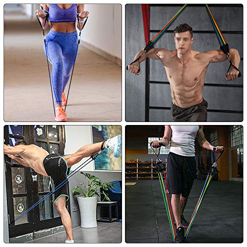 Andoer Conjunto de faixas de resistência de 13 unidades TOMSHOO Fitas elásticas para exercícios físi