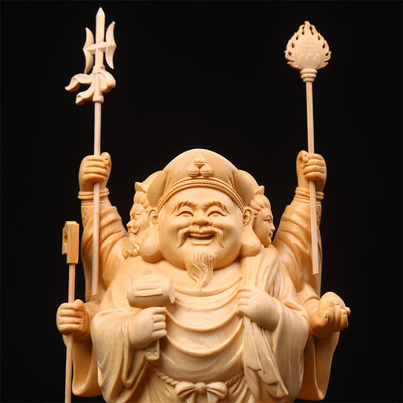 Amazon｜三面大黒天 仏像 七福神 (高さ18cm) 毘沙門天 大黒天 弁財天