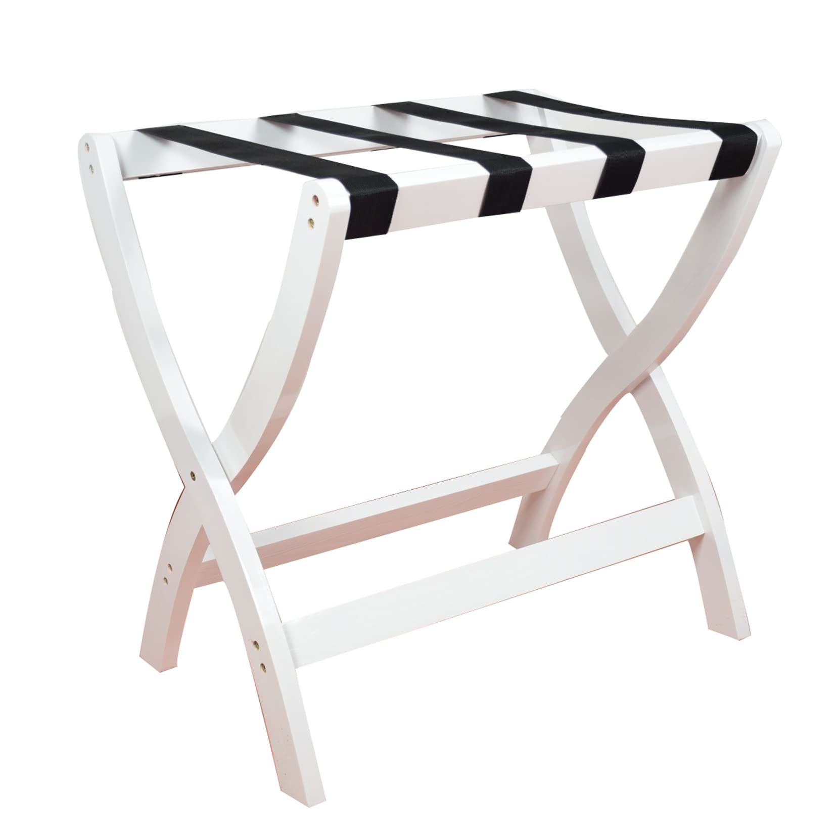 Porte-bagages blanc extra-large au design épuré pour suite et hôtel