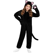 GKTZ Cat Costume for Girls - Halloween Costumes for Kids Black Cat Animal Onesie Costume