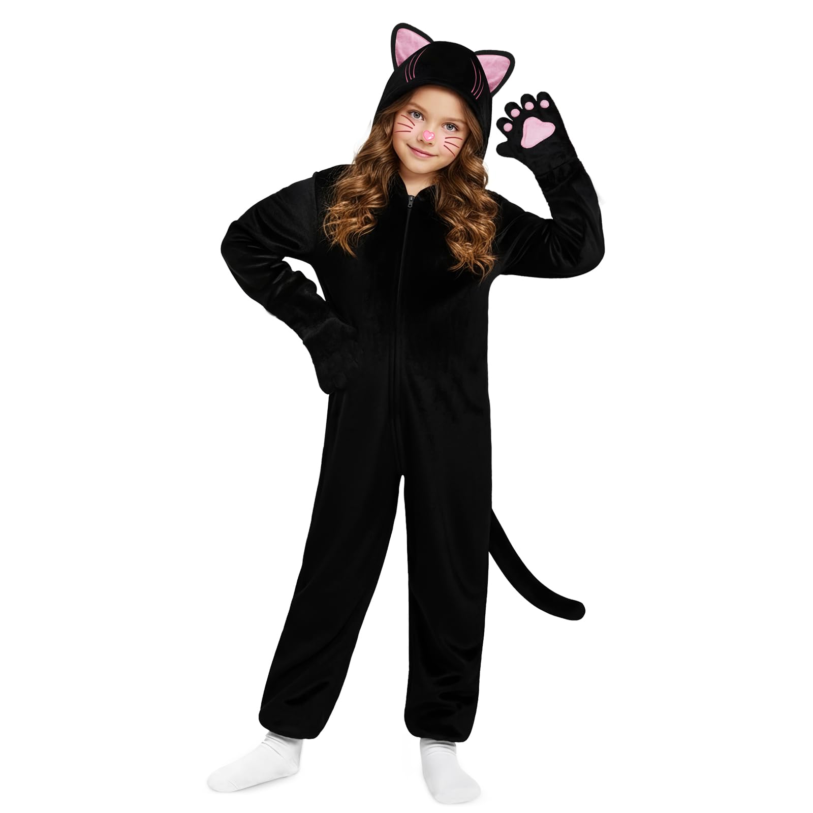 Halloween Cat Costume for Girls - Animal Costume Dress Up Gifts for Kids