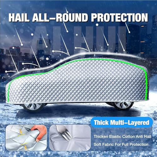 AI HUI Hail Protector Car Cover Custom Fit for Škoda Kodiaq(2017-2025) Car Hail Protection Cover, Full Car Cover Anti-hail Waterproof All Weather Protection with Cotton Thickened - Image 3