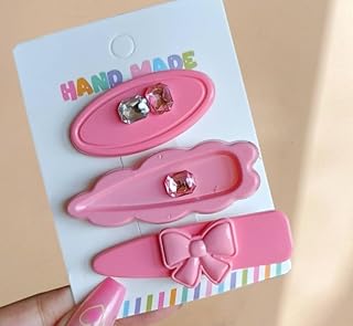 Multicolor Plastic Hair Pins Luxury Designs for Toddlers Fashion Accessories Non-Slip Clips Metal Hairpins for Little Girls 3pcs (Multicolor)