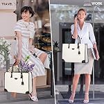 Sac portable pour femmes 15.6 inch Portable Tote Bag Waterproof Toile Sac de travail Léger Portable Porte-Slip Professionnel Femmes Affaires Bureau Sac Voyage Sac à main Sac à épaule