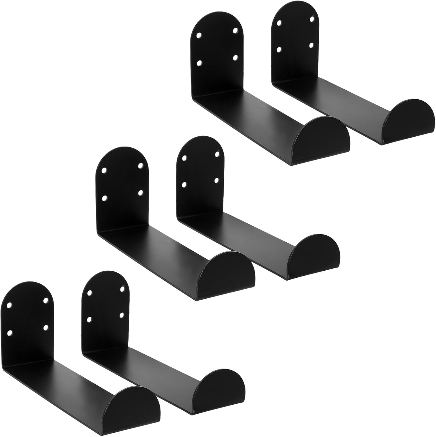 Toddmomy 6pcs Snowboard Wall Mount Display, Skateboard Wall Racks | Floating Vertical Rack, Board Hanger, Space-Saving Indoor Snowboard Storage for Living Room/Bedroom/Garage