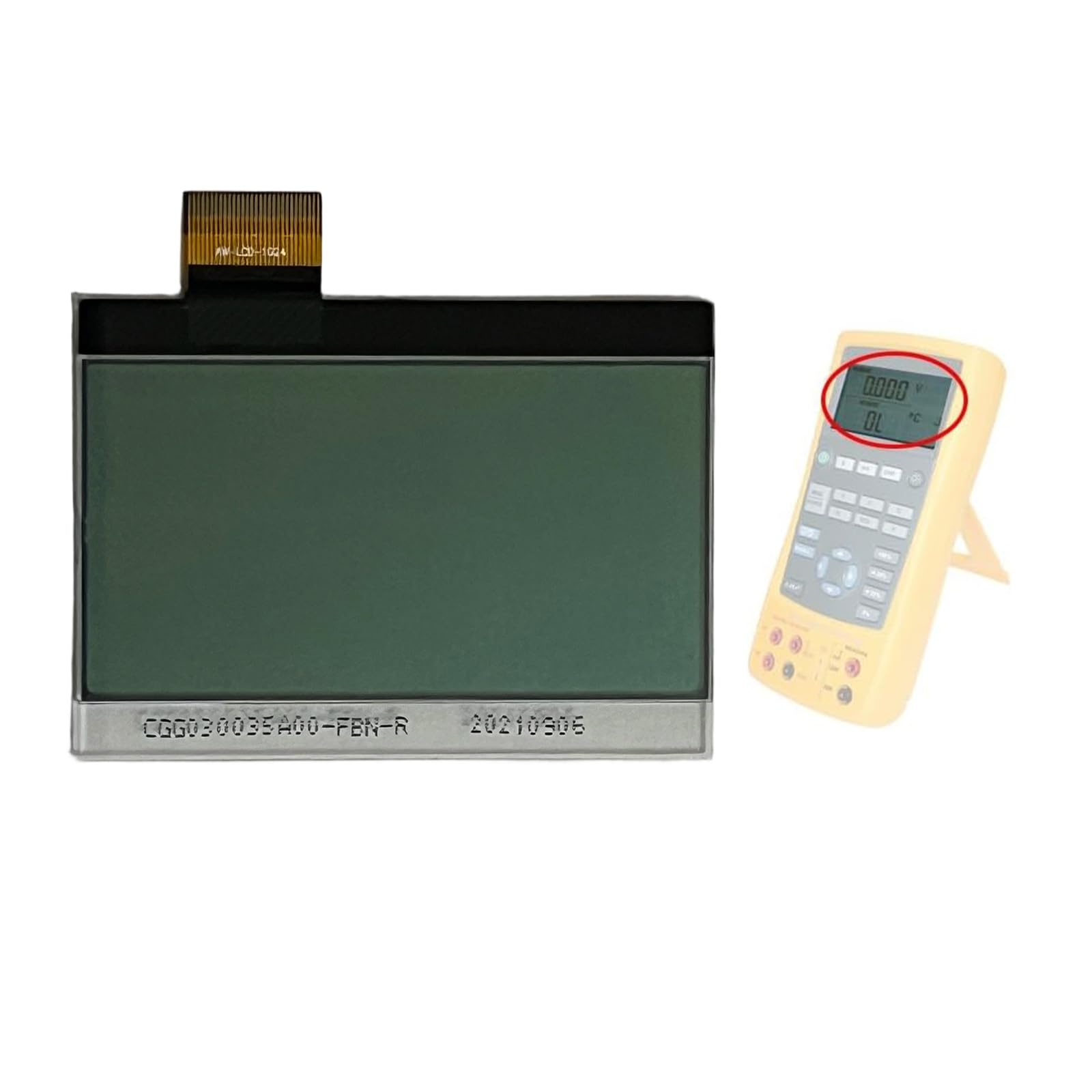 Conjunto de pantalla LCD de multímetro digital para 725 726 Pantalla de precisión de repuesto Fácil instalación