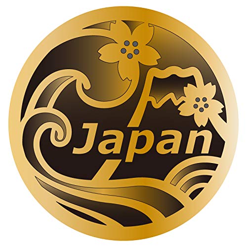 Amazon.co.jp: nc-smile Japan ミラー ゴールド シール 日本 桜 富士山