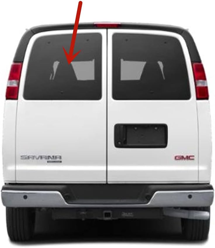 Movable Back Window Back Glass Driver Left Side Compatible with Chevrolet Express / GMC Savana Van 1996-2025 Models