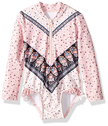 Image of Seafolly Girls' Long Sleeve Surf Tank One Piece Swimsuit