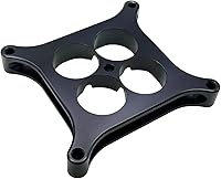 Vista 2 de X-AVION Alumimum Espaciador de Carburador Anodizado Negro 4150 de 1'' de Alto Orificio Cuadrado 4 Agujeros Espaciador de Carburador de Múltiple