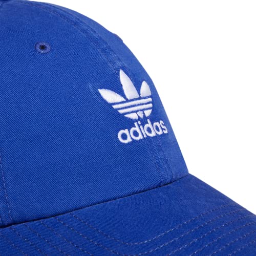 Adidas Originals Kids-Boy's/Girl's Washed Cotton Relaxed Fit Strapback Cap, Semi Lucid Blue/White, One Size #TOP2