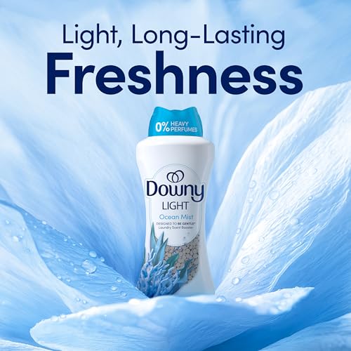 Image of Downy Light Laundry Scent Booster Beads, Ocean Mist Scent, 24 OZ, In-Wash Fabric Beads Designed To Be Gentle With A Light Boost Of Scent, No Heavy Perfumes