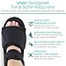Vive Rounded Post Op Shoe for Injured Foot - Orthopedic Recovery Shoes for Women, Men - Lightweight, Adjustable Medical Walking Shoe for Post Surgery, Stress Fracture, Bunions, Sprains - Left or Right (Medium)