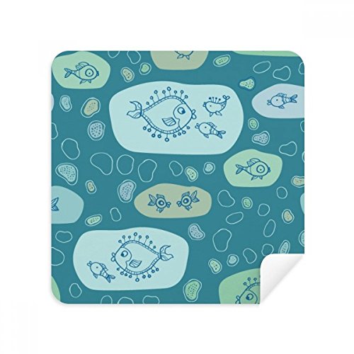 Chiffon lunettes poissons bleus pour nettoyer l'écran du téléphone au bureau