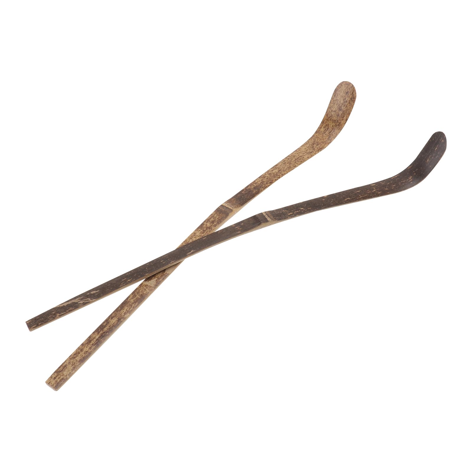 VOSAREA 2pcs Bamboo Matcha Scoops Japanese Chashaku Hooked Green Tea Spoon for Traditional Japanese Matcha Tea Ceremony