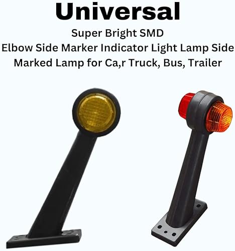 Miniatura 6 de Luces de marcador laterales de remolque, 4 marcadores laterales de goma, luz rojaámbar, lámpara de contorno de 12 V para camión, caravana, Kenworth