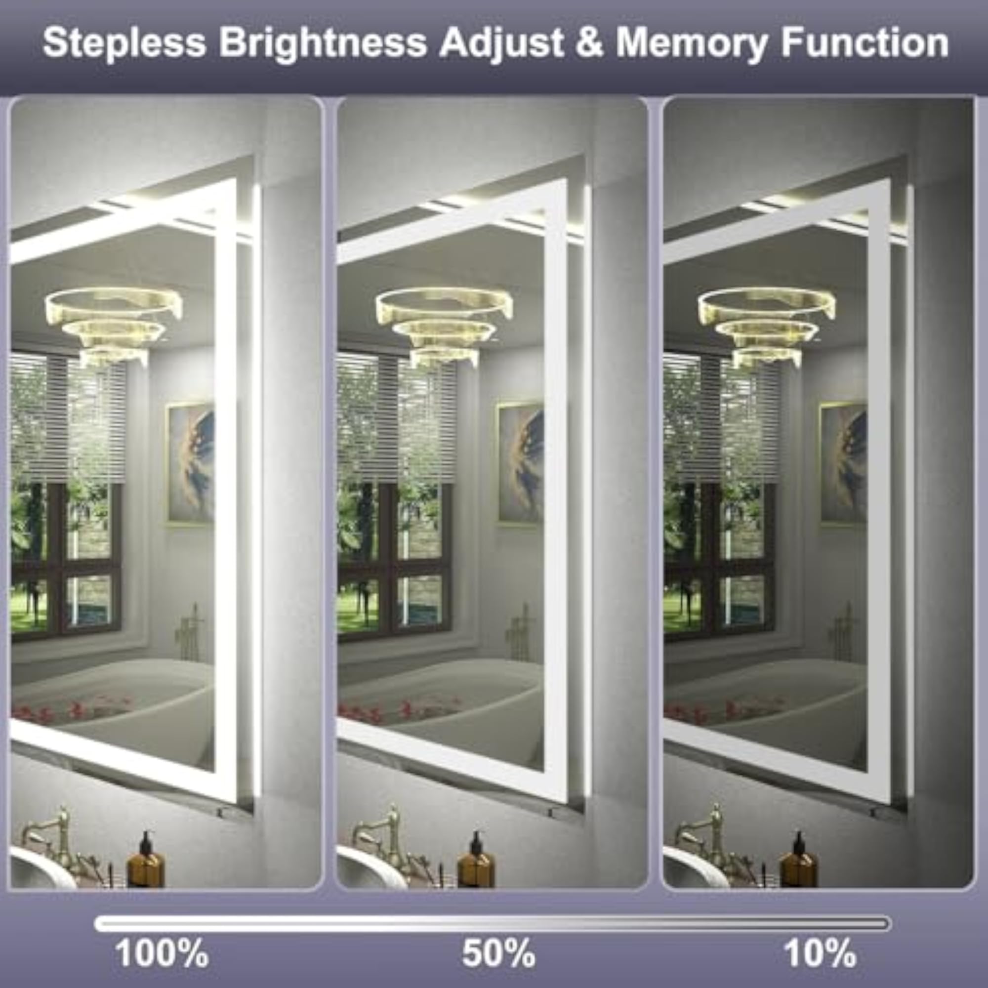 Luxury LED Bathroom Mirror with Enhanced Reflection