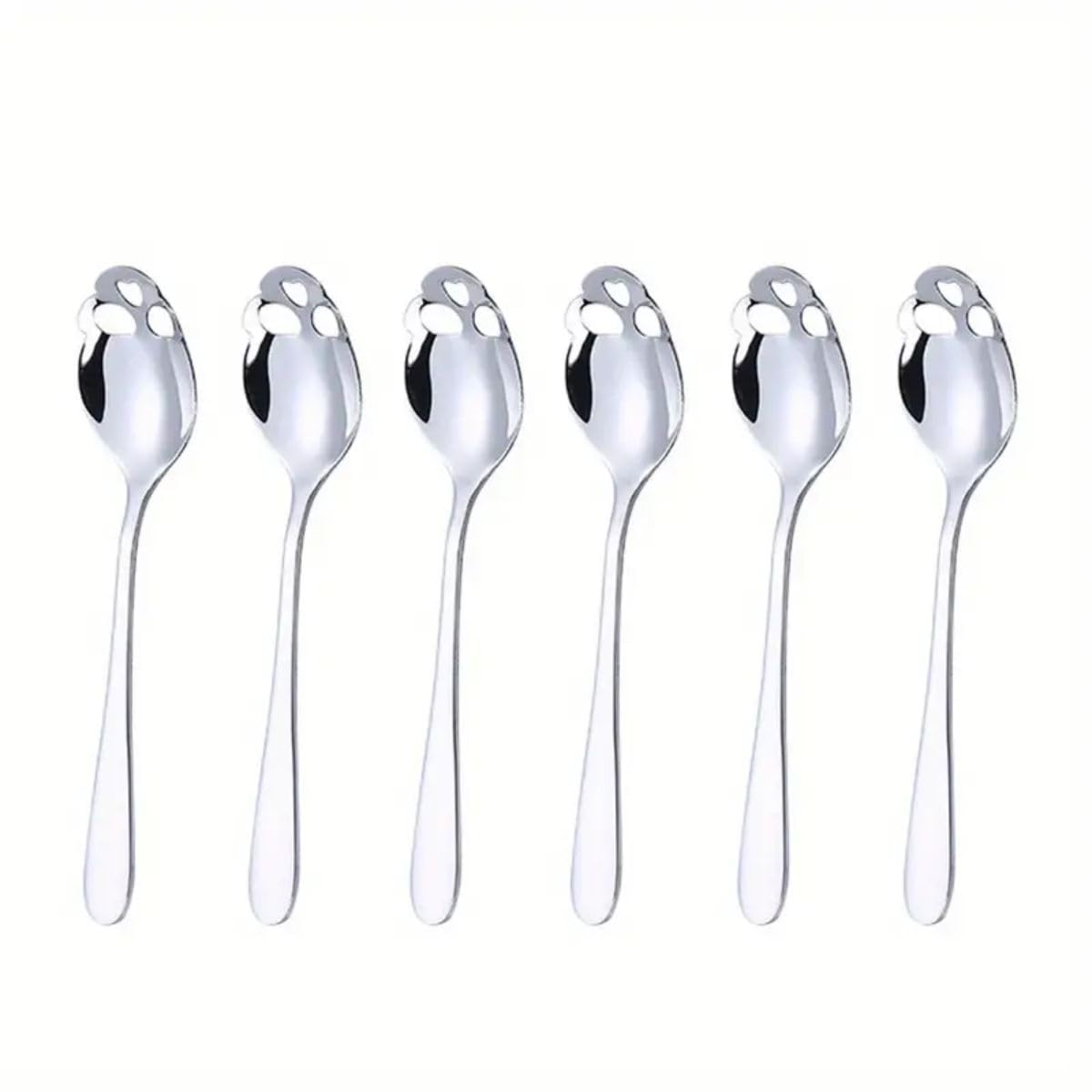 Ro Rox Skull Tea Spoon Gothic Homeware Kitchenware Halloween Party Cutlery, Silver, 6pc