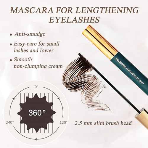 Brown Mascara 2PCS,Ultra Fine Essence Mascara,for Fine Short Eyelash&sensitive Eyes Mascara Brown,for Young and Older Women Brown Mascara Waterproof,Long Lasting Eye-Makeup (Brown) - Image 4