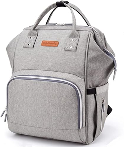 cjc Mochila para pañales, bolsa de bebé, bolsa de pañales de viaje impermeable con puerto de carga USB para bebés, niñas, bebés, con correas para