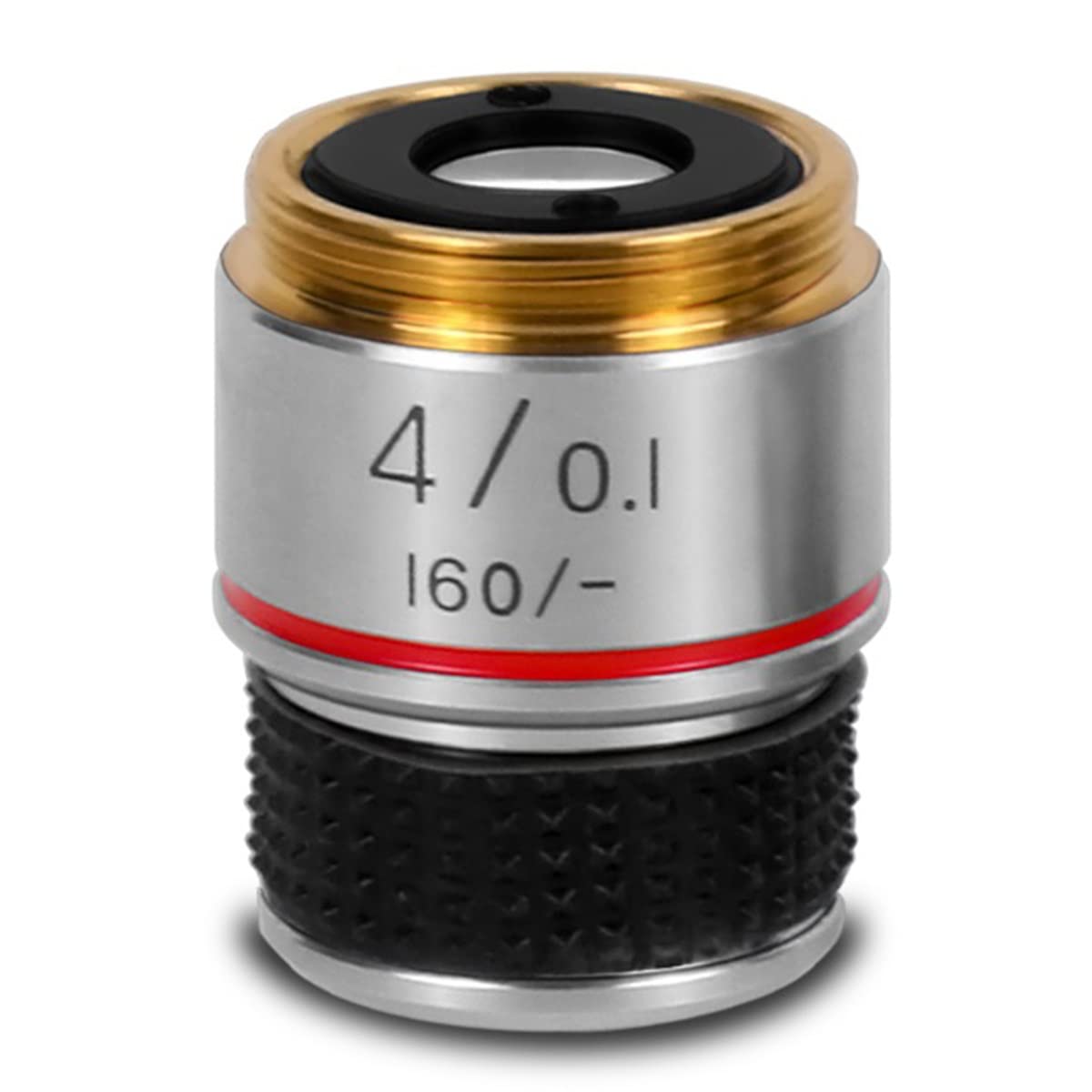 Microscope 4X 10X 20X 40X 60X 100X 1PC Biological Microscope Objective Lens(4X)