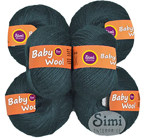Image of 100% Acrylic Wool Deep Grey 8 Pc Baby Wool 4 ply Wool Ball Hand Knitting Wool /Art Craft Soft Fingering Crochet Hook Yarn-YArt-ABJH