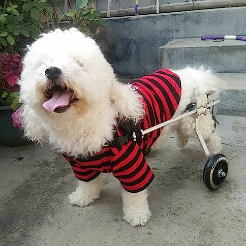 Silla de ruedas para perros pequeños regulable, carrito ampliable XS para cachorros 4
