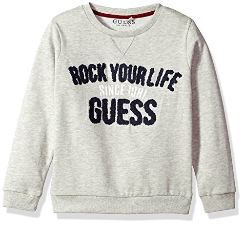 Sweat Guess garçon gris chaud et résistant pour l'école