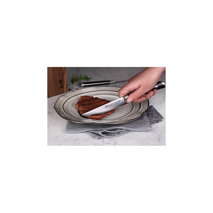 Cangshan-TS-Series-1022261-Swedish-Sandvik-14C28N-Steel-Forged-6-Piece-Steak-Knife-Block-Set-Walnut Cangshan TS Series 1022261 Swedish 14C28N Steel Forged 6-Piece Steak Knife Block Set, Walnut