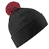 Beechfield Snowstar Beanie Hat - Warm & Stylish Winter Headwear Black/Classic Red #2