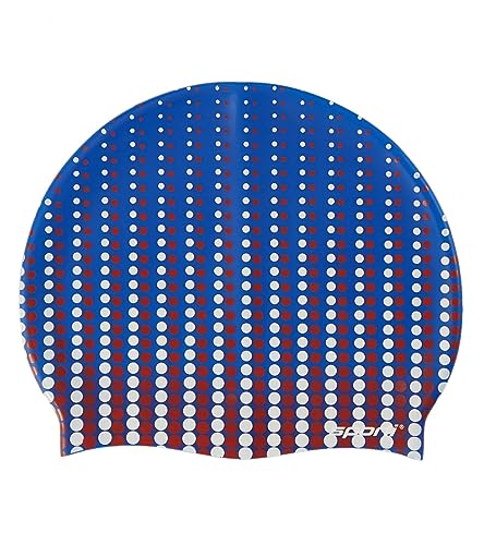 Sporti Molecule USA Silicone Swim Cap - Red/White - Adult