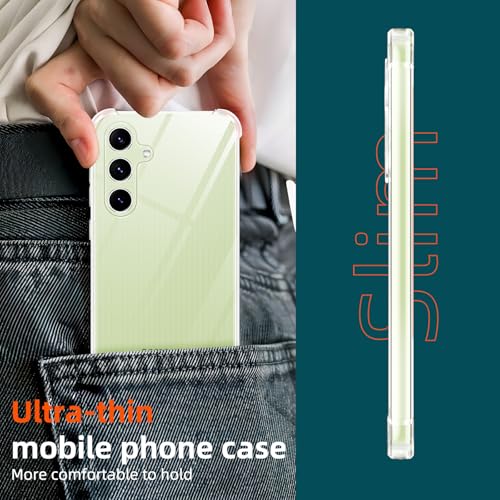Image of Lustree Back Cover Transparent Case Compatible with Samsung Galaxy A14 5G | Clear + TPU Case with 4 Corner Air Cushion Protection & Camera Protection | Slim& Stylus Cover