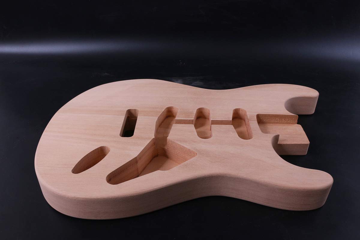 Nuevo cuerpo de guitarra caoba DIY guitarra eléctrica reemplazo ST estilo SSS inacabado