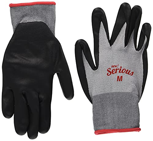 ミエローブ 作業手袋 ニューシリアス M グレー+ブラック