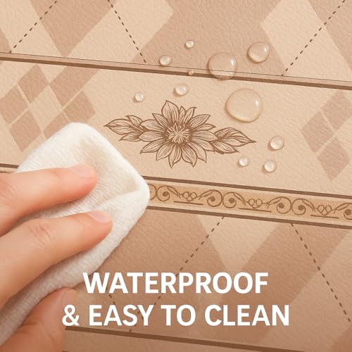 Image of YELONA Leather Dining Table Placemats Set of 2 - Waterproof, Heat Resistant, Anti-Slip, Easy to Clean Table Mats for Dining Table, Kitchen & Home Decor (Dusty Rose, 40 x 30 cm)