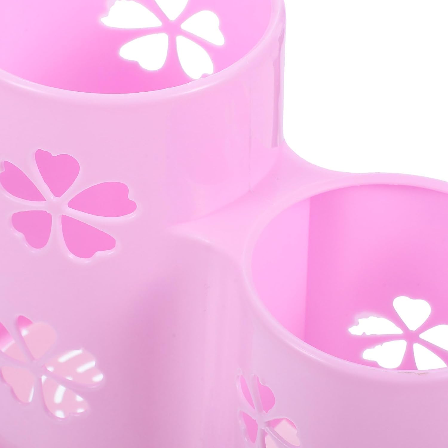 Vaguelly Pink Plastic Chopsticks Holder Draining Tableware Organizer