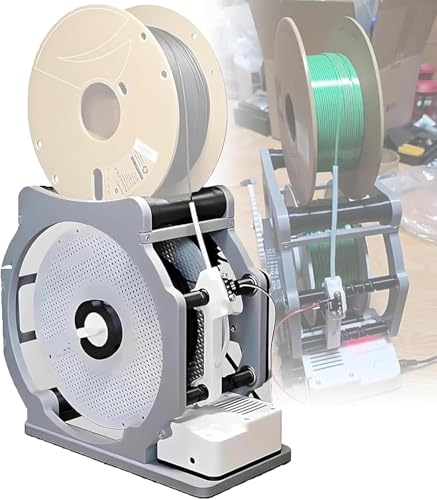 Electric Spool Rewinder, 3D Industrial Filament Respooler, Smart Start and Stop for 1kg Spools, Wrap Neatly Without Tangling, for PLA/PETG/ABS/TPU/Nylon/Other 3D Printing Materials
